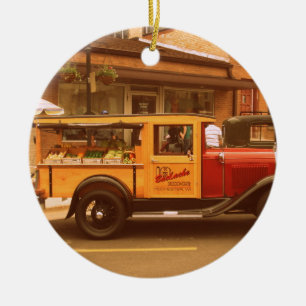 Classic Food Truck Ceramic Tree Decoration