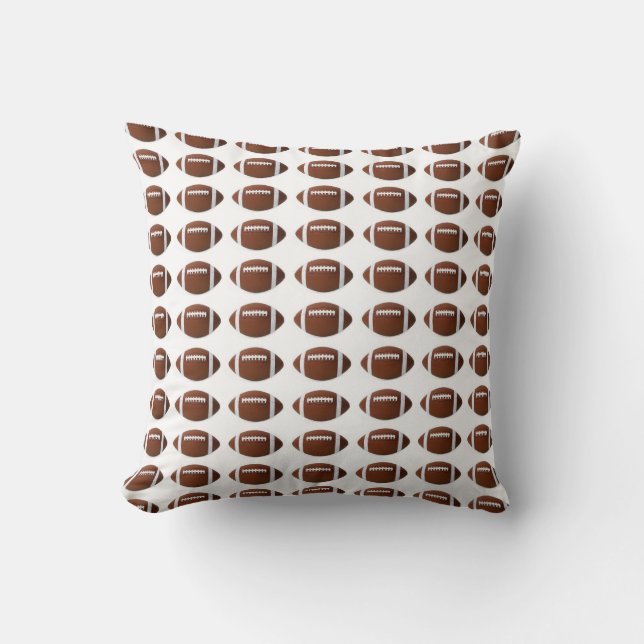Classic Football Filled Throw Pillow (Front)