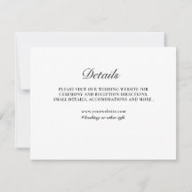 Classic Form Black & White Enclosure Card