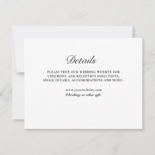 Classic Form  Black & White Enclosure Card