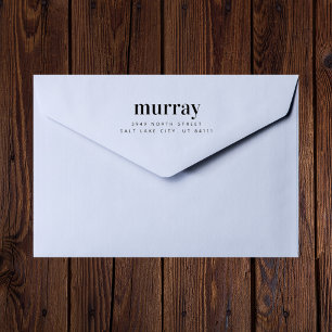 Classic Formal Custom Name Return Address Rubber Stamp