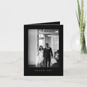 Classic Formal Wedding Photo Folded Thank You Card