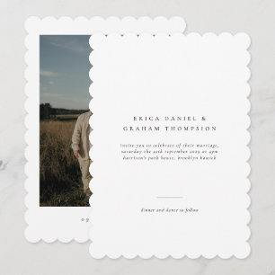 Classic Formal Wedding Photo Invitation