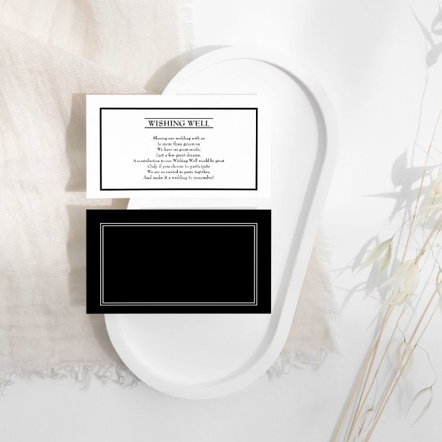 Classic Formal Wedding Wishing Well Enclosure Card (Creator Uploaded)