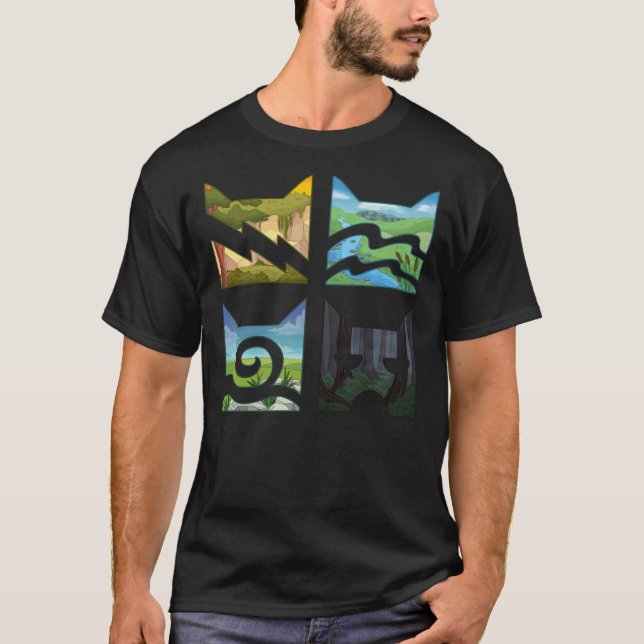 Classic Four Warriors Warrior Cats Logo Sticker T-Shirt (Front)
