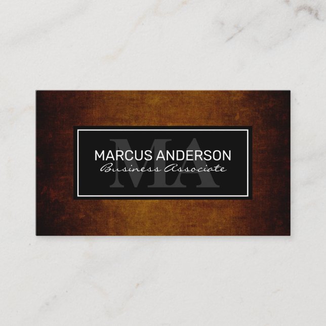 Classic Frame | Brown Rustic Texture Appointment Card (Front)