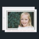 Classic Frame Christmas Photo Card<br><div class="desc">A classic white frame with see-through border where you photo peeks through.</div>