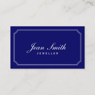 Classic Frame Dark Blue Jewellery Business Card