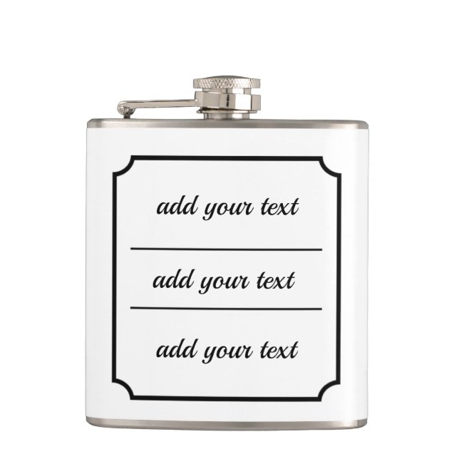 Classic Frame Personalised Flask (Front)