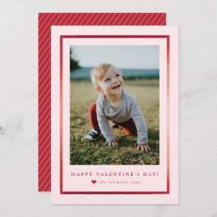 Classic Frame Portrait Photo Valentine's Day Card