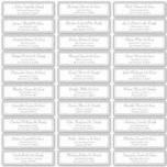 Classic Frame Script Wedding Guest Names Address<br><div class="desc">Composed of simple serif and classic cursive script typography. These elements are simple,  elegant,  and modern. This has 30 stickers. 
 
 This is designed by White Paper Birch Co. exclusive for Zazzle.
 
 Available here:
 http://www.zazzle.com/store/whitepaperbirch</div>