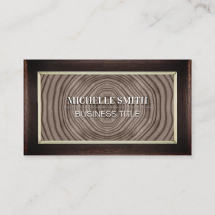 Classic Frame   Wood Grain   Vintage Business Card