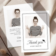 Classic Framed Elegant Script Photo Graduation