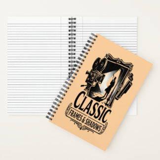 Classic Frames & Shadows Vintage Noir Cinema Spira Notebook