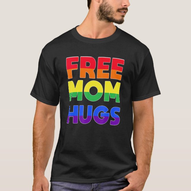 Classic Free Mum Hugs Lgbt Pride Gay Transgender M T-Shirt (Front)