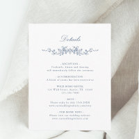 Classic French Blue Floral Wedding Details