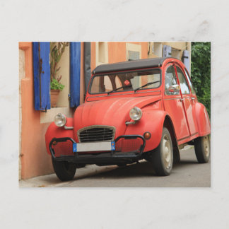 Classic French car on a street in the Provence Postcard