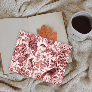 Classic French Countryside Toile du Jouy Postcard