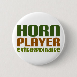 Classic French Horn extraordinaire 6 Cm Round Badge