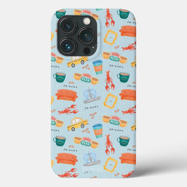 Classic FRIENDS™ Icons Pattern Case-Mate iPhone Case (Back)