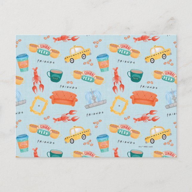 Classic FRIENDS™ Icons Pattern Postcard (Front)