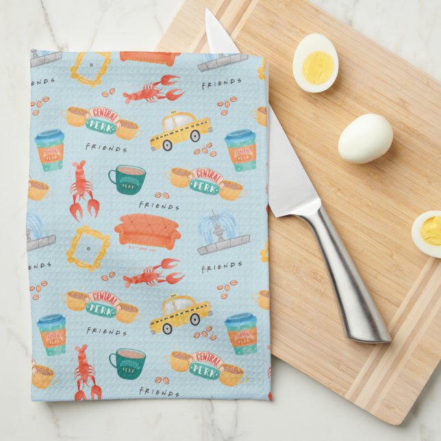 Classic FRIENDS™ Icons Pattern Tea Towel (Quarter Fold)