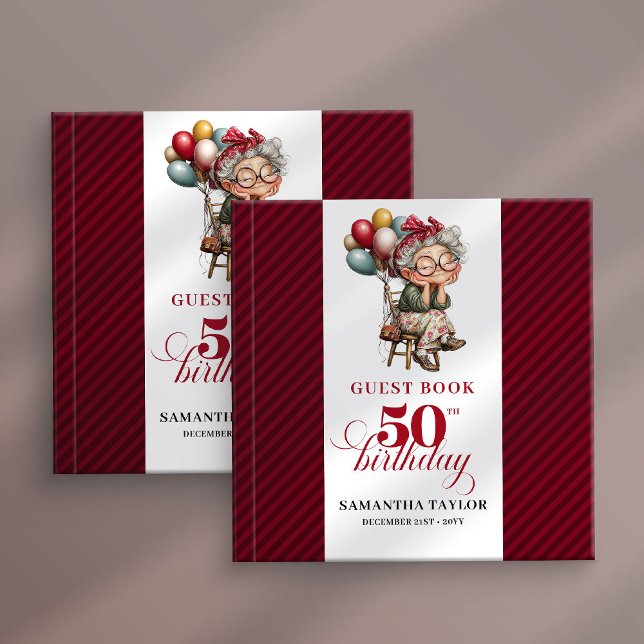 Classic fun 50th lady birthday guest memory book (Classic fun 50th lady birthday guest memory book)