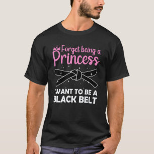 Classic Funny Karate Design For Women Girls Black  T-Shirt