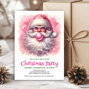 Classic Funny Santa With Sunglasses Christmas Invitation