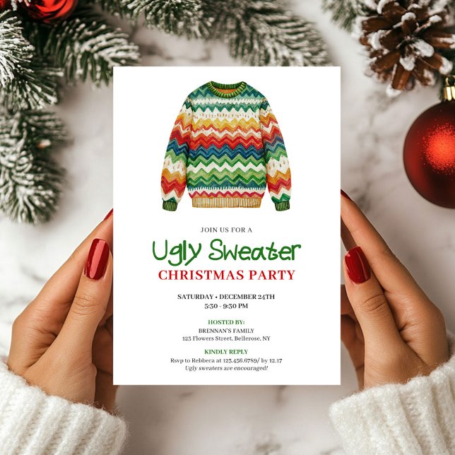 Classic funny ugly sweater party invitation (Classic funny ugly sweater party invitation

)
