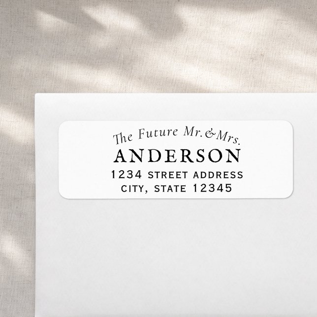 Classic Future Mr Mrs Wedding Return Address (Creator Uploaded)