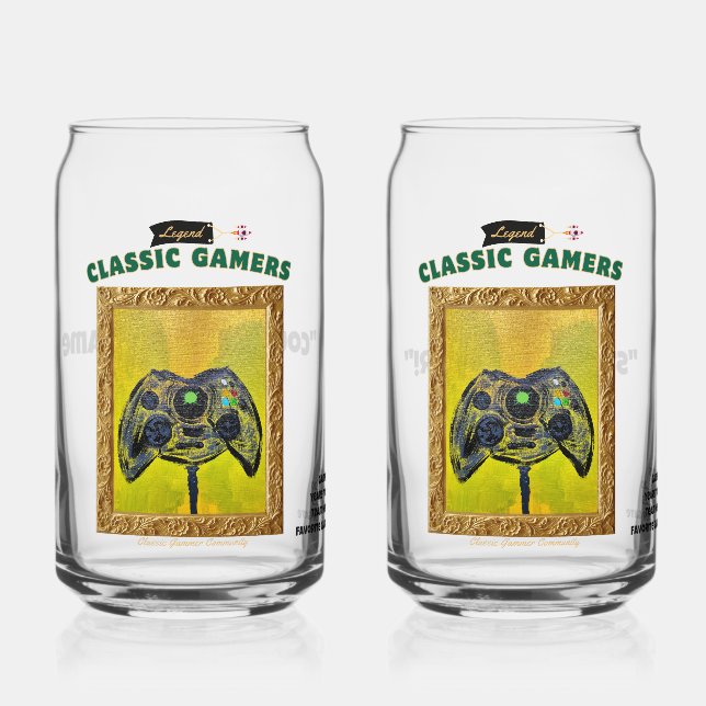 Classic Gamer Sick Box Couples Set Can Glass (Front)