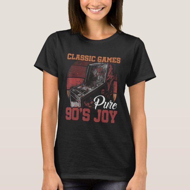 Classic Games Pure 90s Joy Retro Gamer Nostalgia T-Shirt (Front)