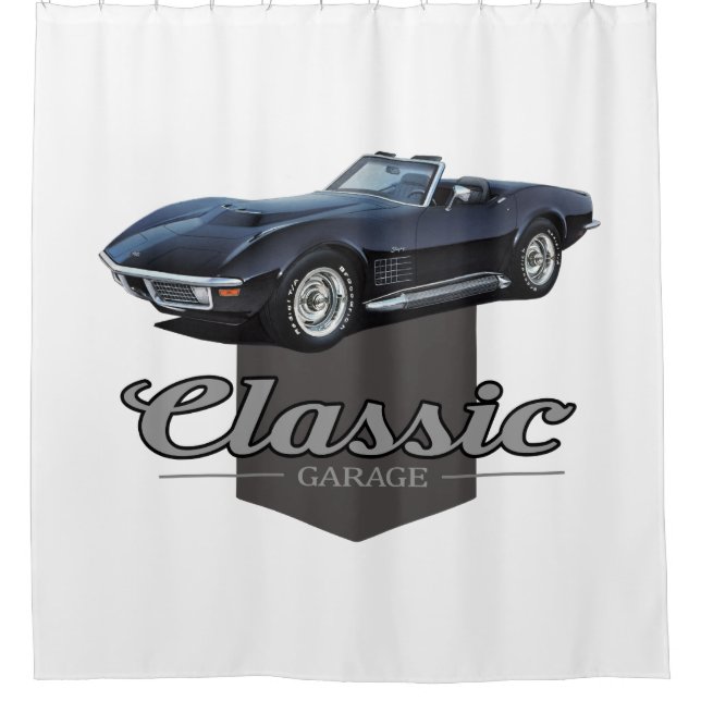 Classic Garage Corvette Shower Curtain (Front)