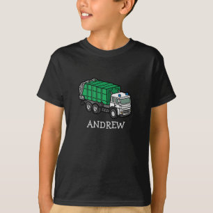 Classic Garbage/Recycle Truck with Kids Name T-Shirt