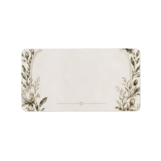 Classic Garden Wedding Invitation Label (Front)