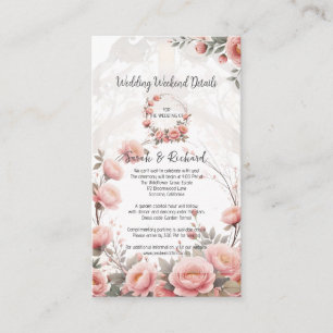 Classic Garden Wedding Weekend Info Itinerary Enclosure Card