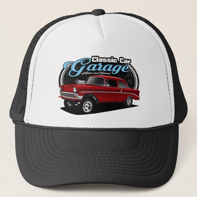 Classic Gasser Garage Trucker Hat (Front)