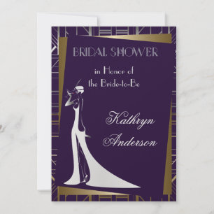 Classic Gatsby Deco Bridal Shower Invitation