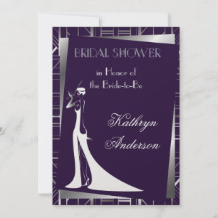Classic Gatsby Deco Bridal Shower Invitation2 Invitation
