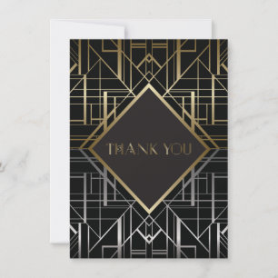 Classic Gatsby Deco Wedding Thank You 2