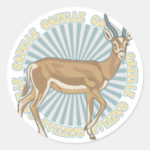 Classic Gazelle Round Sticker