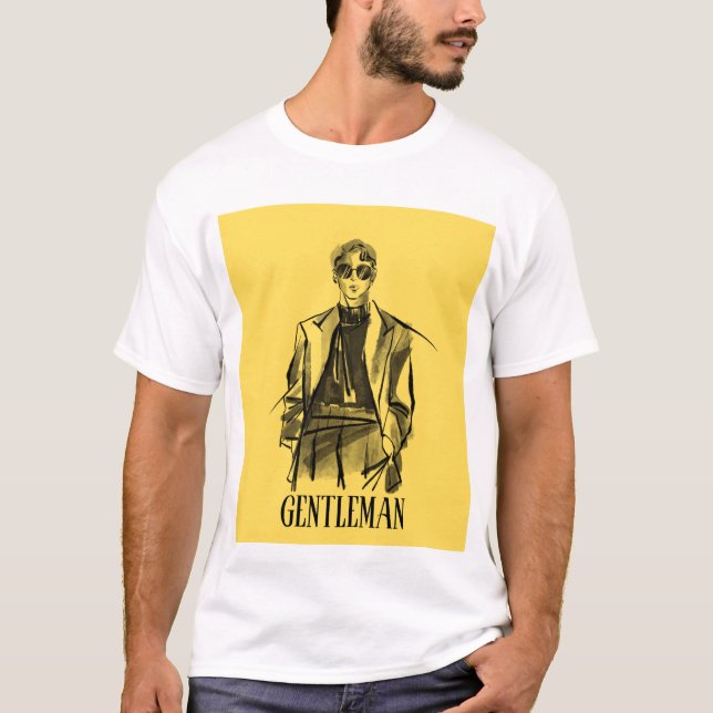 Classic Gentleman Style T-Shirt (Front)