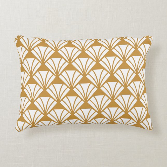 Classic Geometric: Art Deco Elegance. Decorative Cushion (Front)