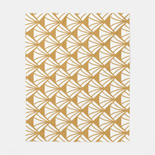 Classic Geometric: Art Deco Elegance. Fleece Blanket