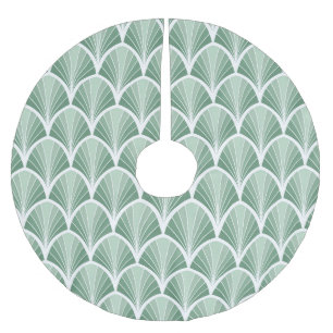Classic Geometric: Art Deco Seamless Style Brushed Polyester Tree Skirt