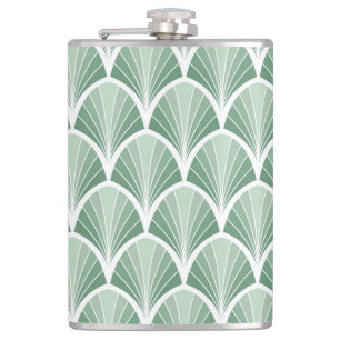 Classic Geometric: Art Deco Seamless Style Hip Flask