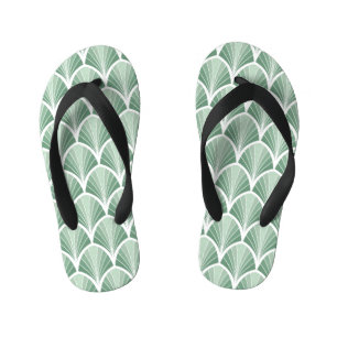 Classic Geometric: Art Deco Seamless Style Kid's Flip Flops