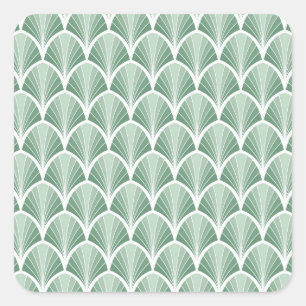 Classic Geometric: Art Deco Seamless Style Square Sticker