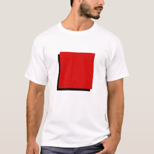 Classic Geometric Bauhaus Red Square T-Shirt